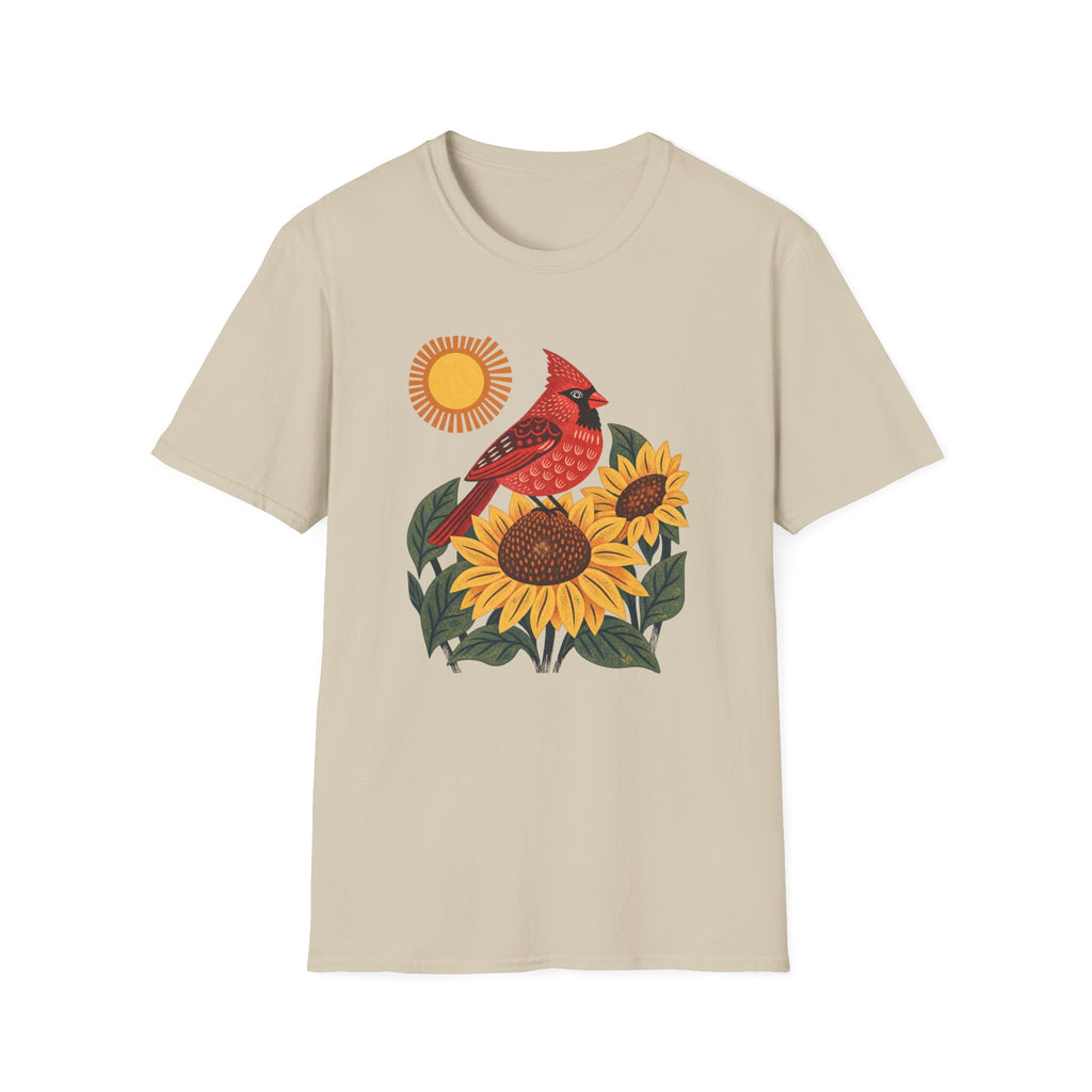 Red Cardinal Sunflowers T-Shirt