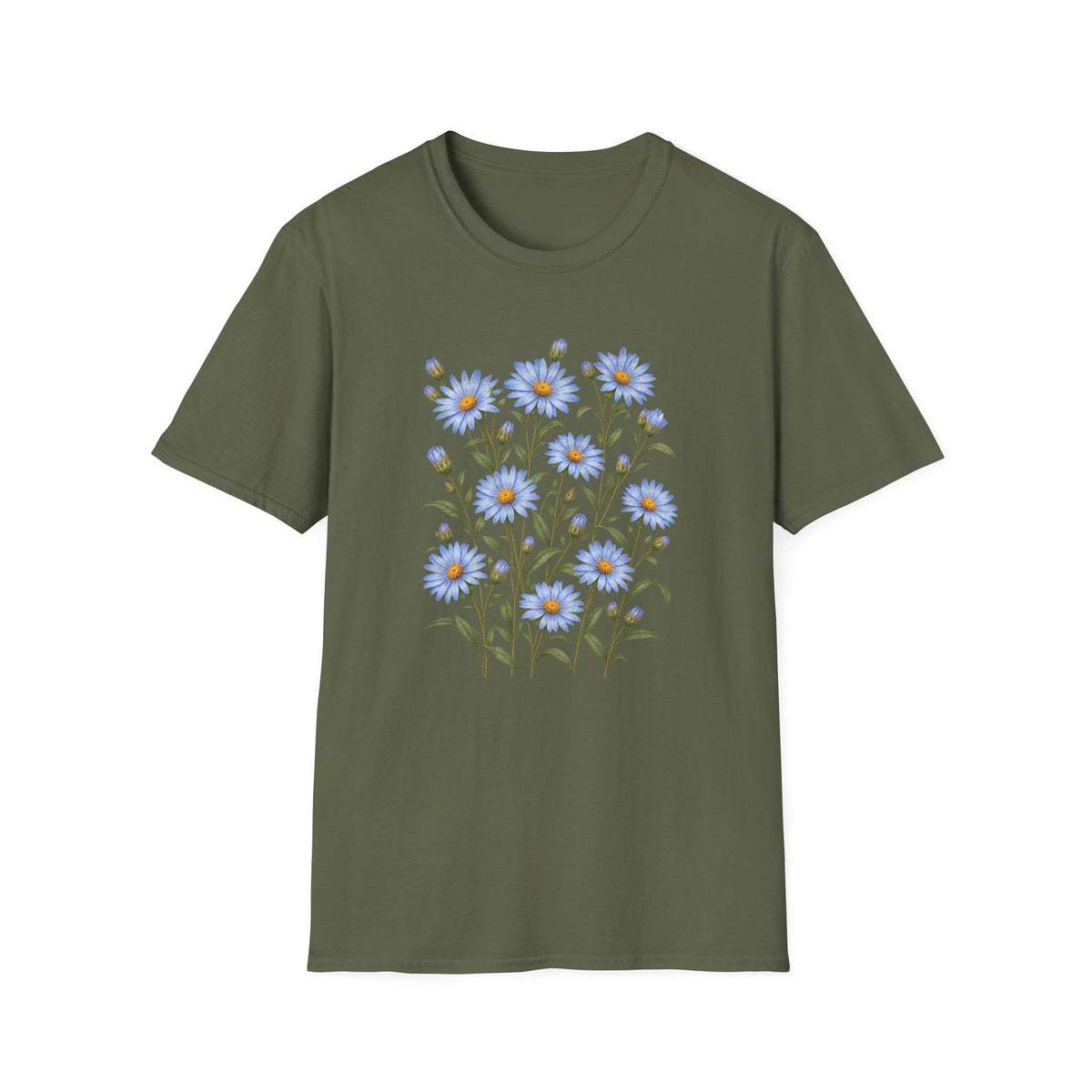 Sky Blue Asters T-Shirt