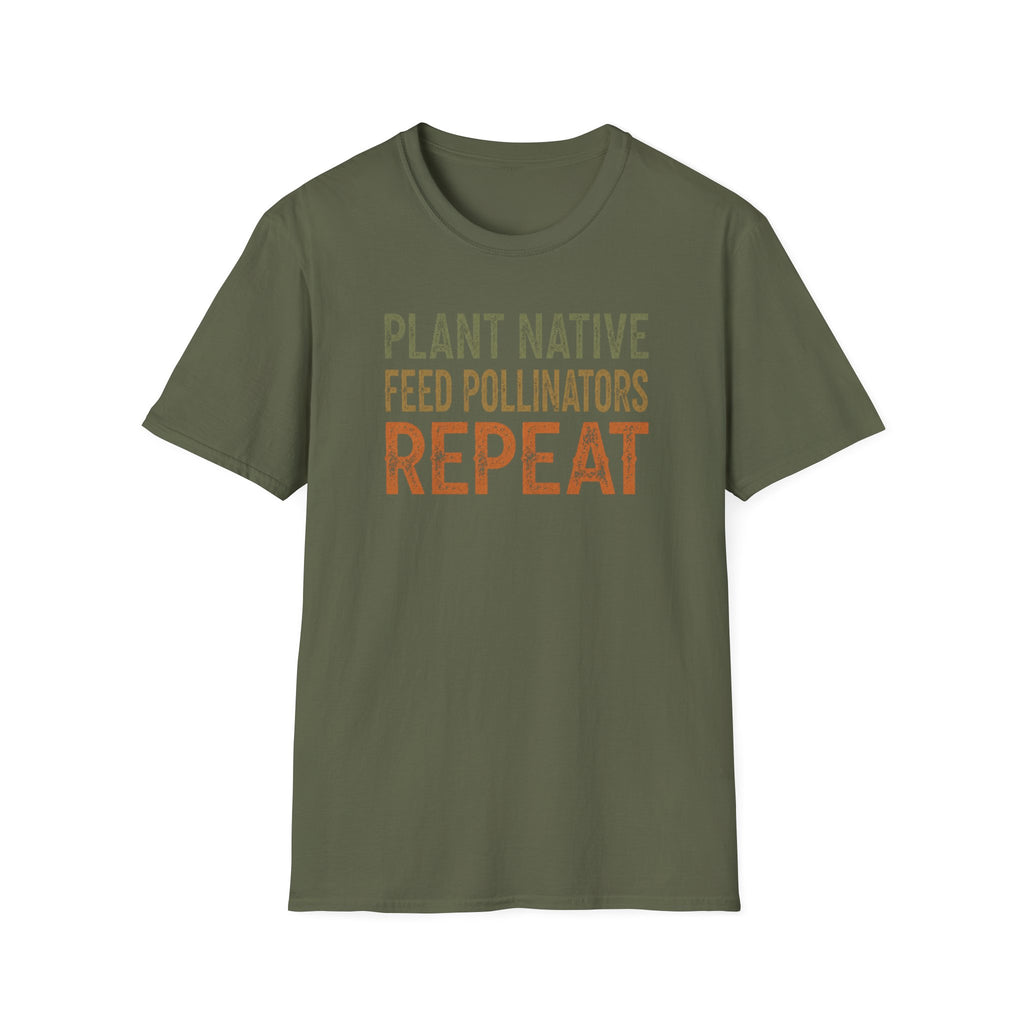 Plant Native Feed Pollinators Repeat T-Shirt