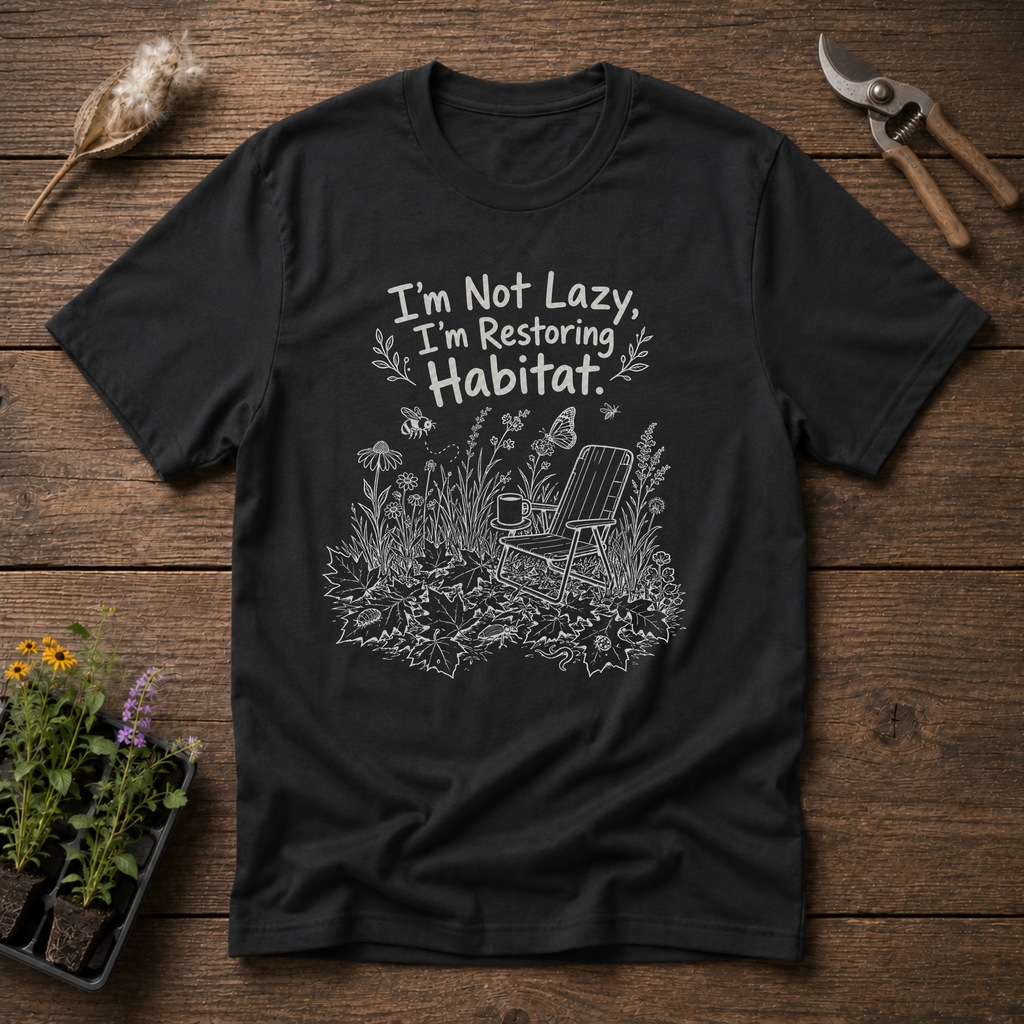 I'm Not Lazy I'm Restoring Habitat T-Shirt