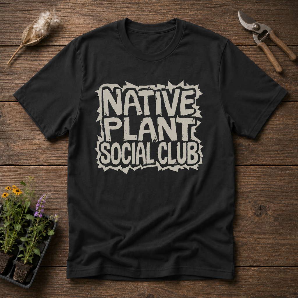 Native Plant Club T-Shirt in Black