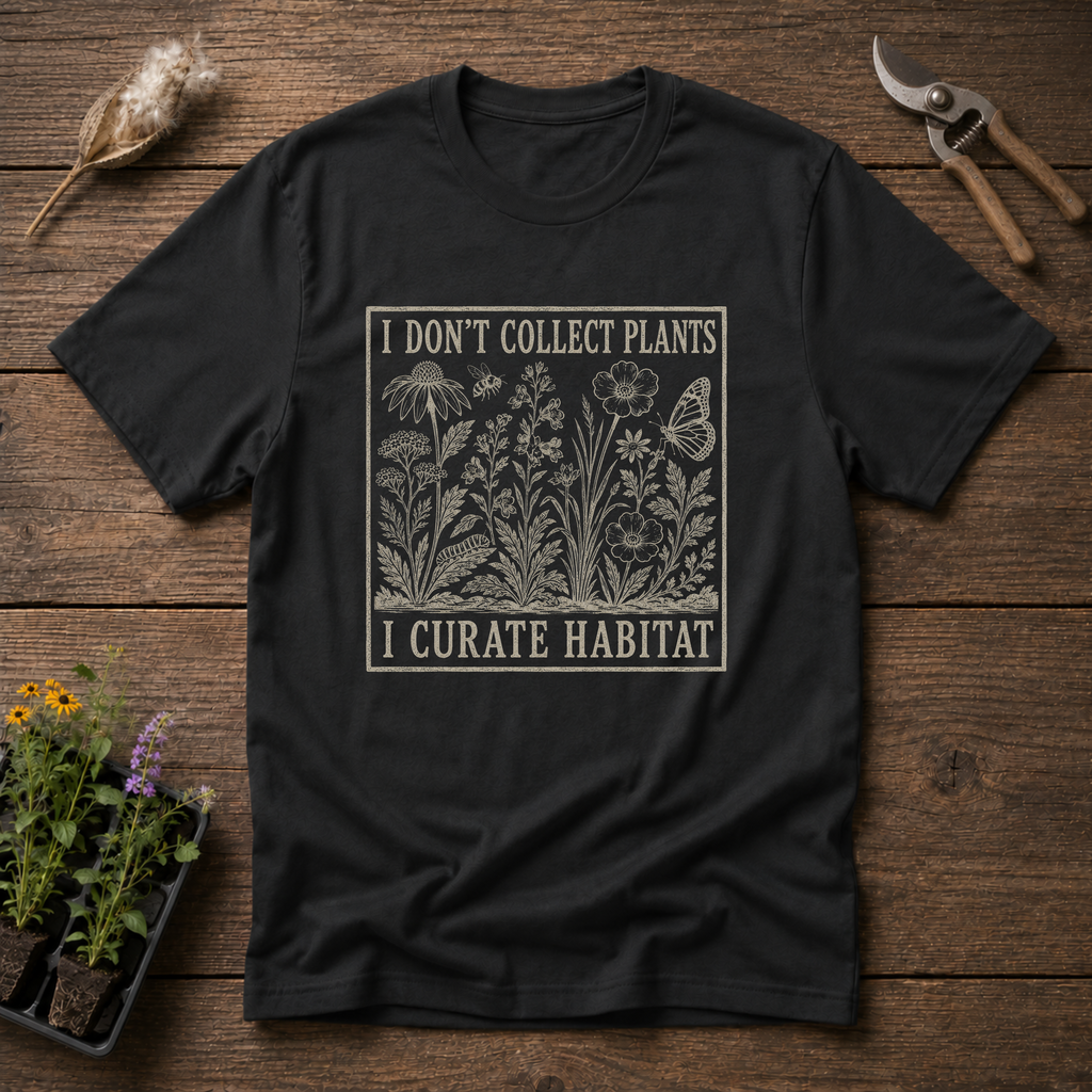 I Don't Collect Plants I Curate Habitat T-Shirt