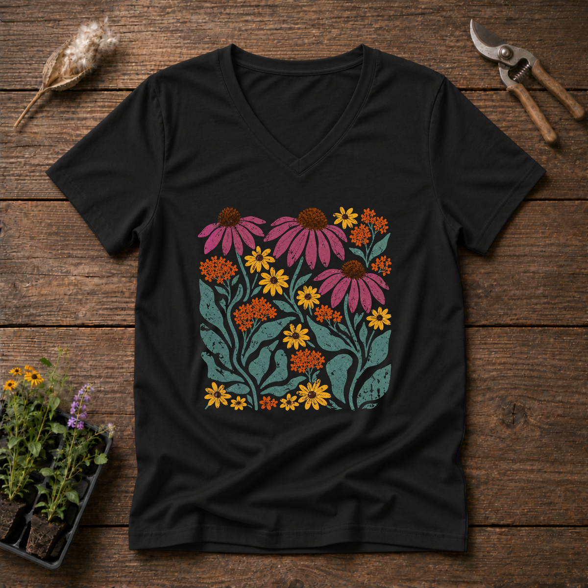 Wildflowers V-Neck Tee