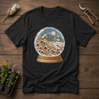 Woodland Snow Globe T-Shirt in Black