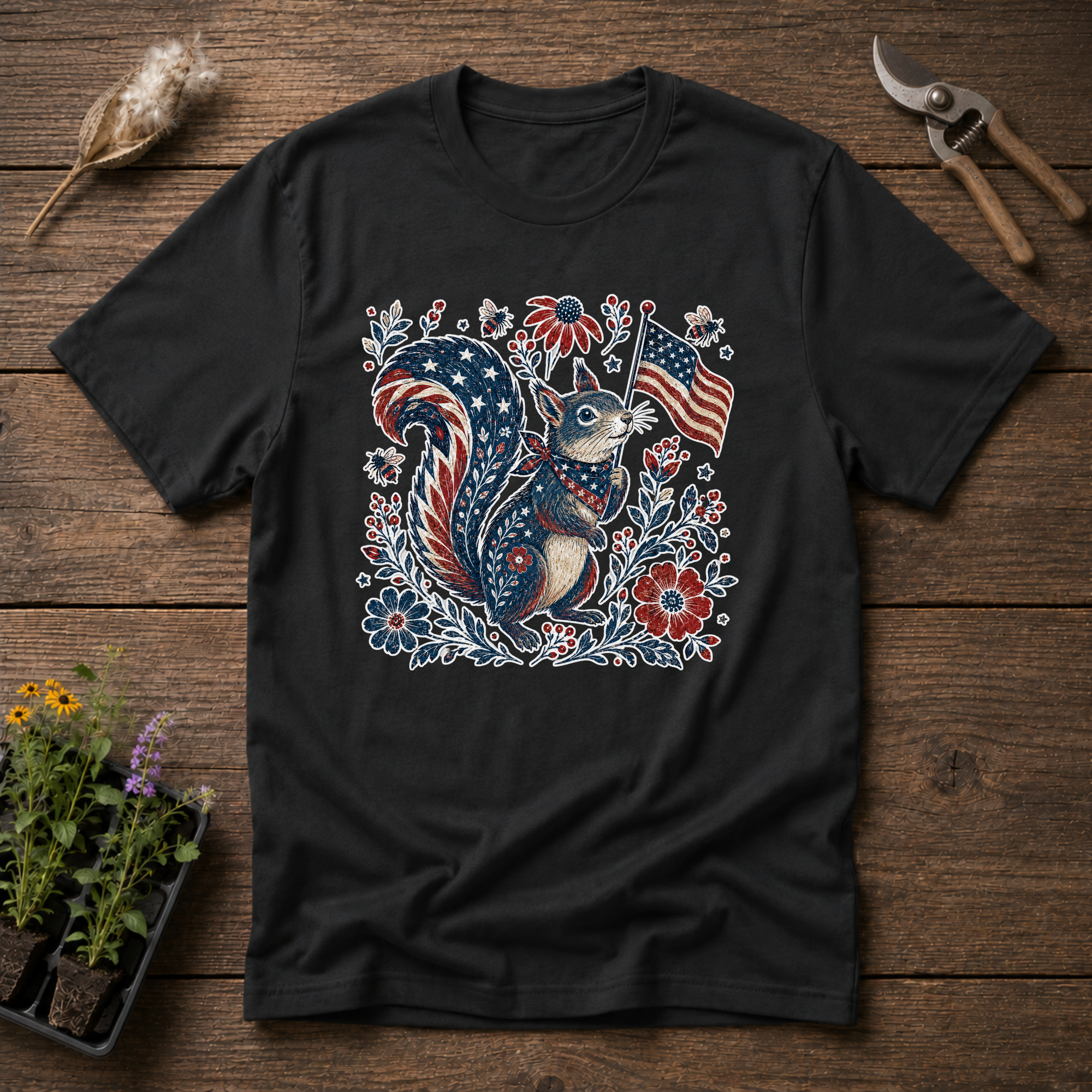 Patriotic Squirrel T-Shirt