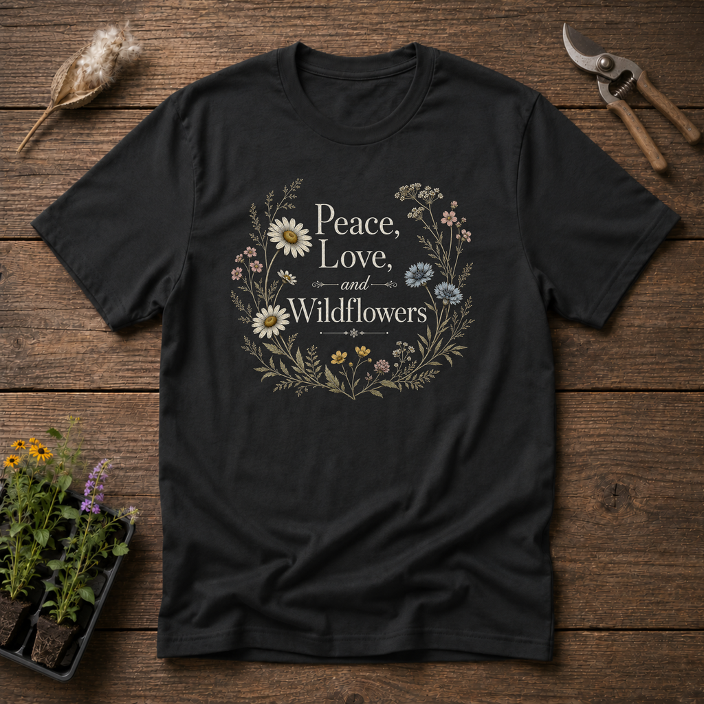 Peace, Love And Wildflowers T-Shirt