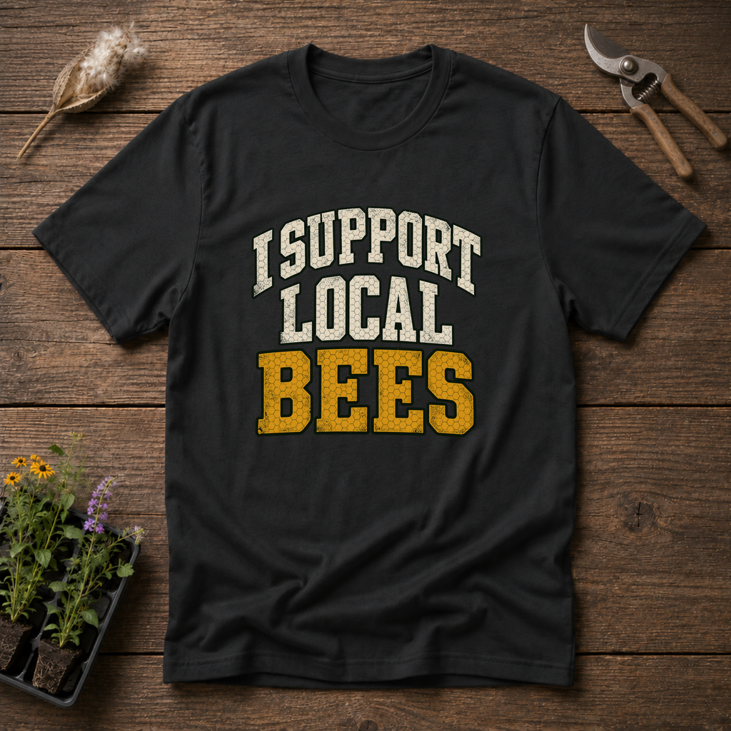Support Local Bees T-Shirt in Black