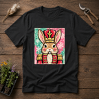 Cute Hare Nutcracker T-Shirt in Black