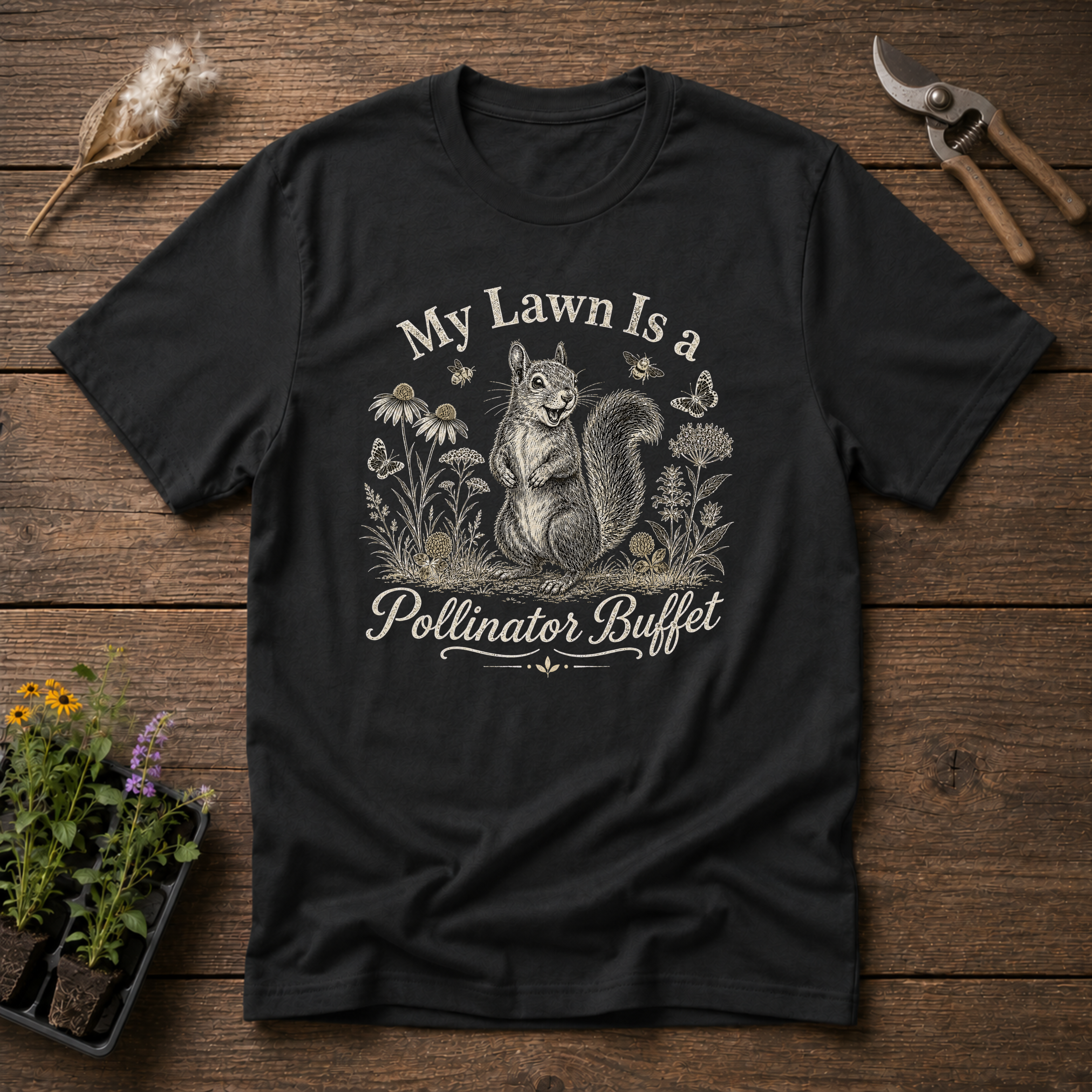 My Lawn Is a Pollinator Buffet T-Shirt