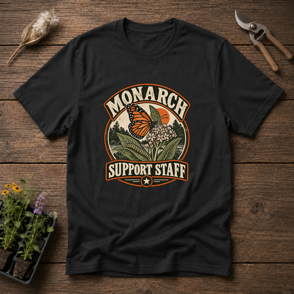 Monarch Support Staff T-Shirt in Black