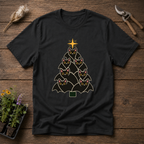 Bat Christmas Tree T-Shirt in Black