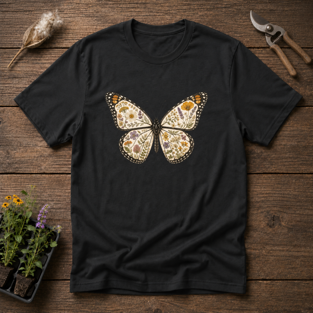 Botanical Monarch Butterfly T-Shirt