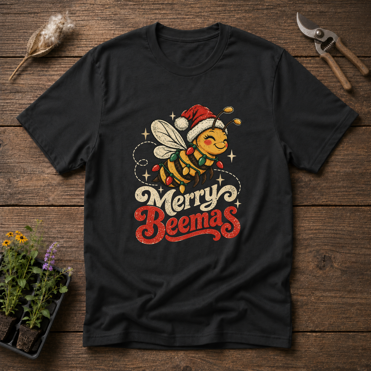 Merry Beemas T-Shirt in Black
