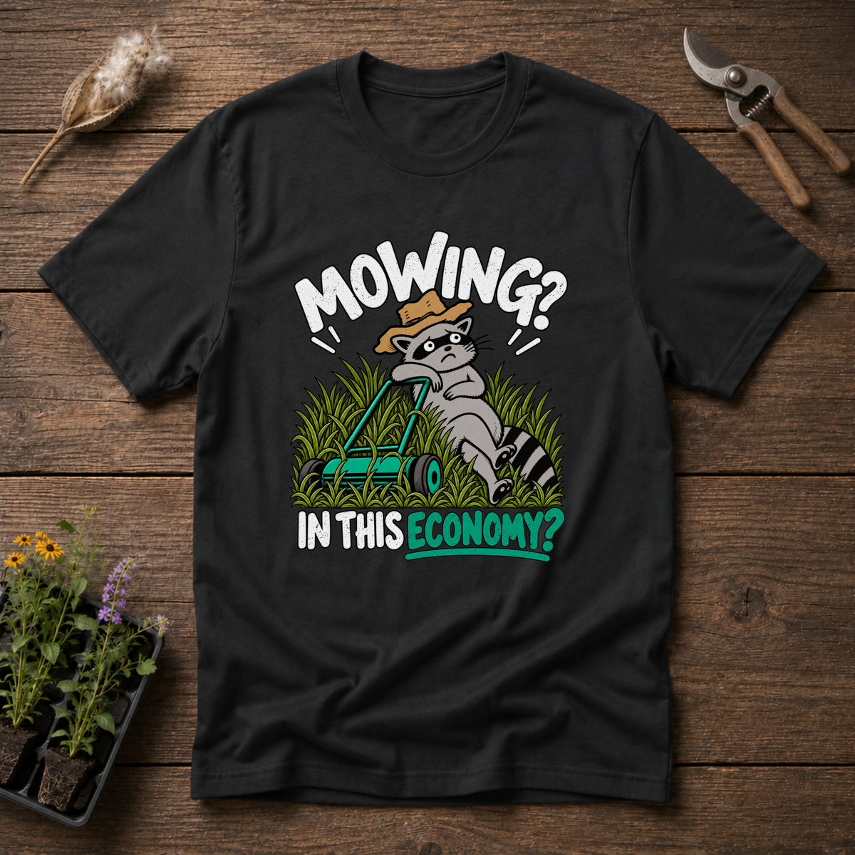 Mowing Economy T-Shirt in Black