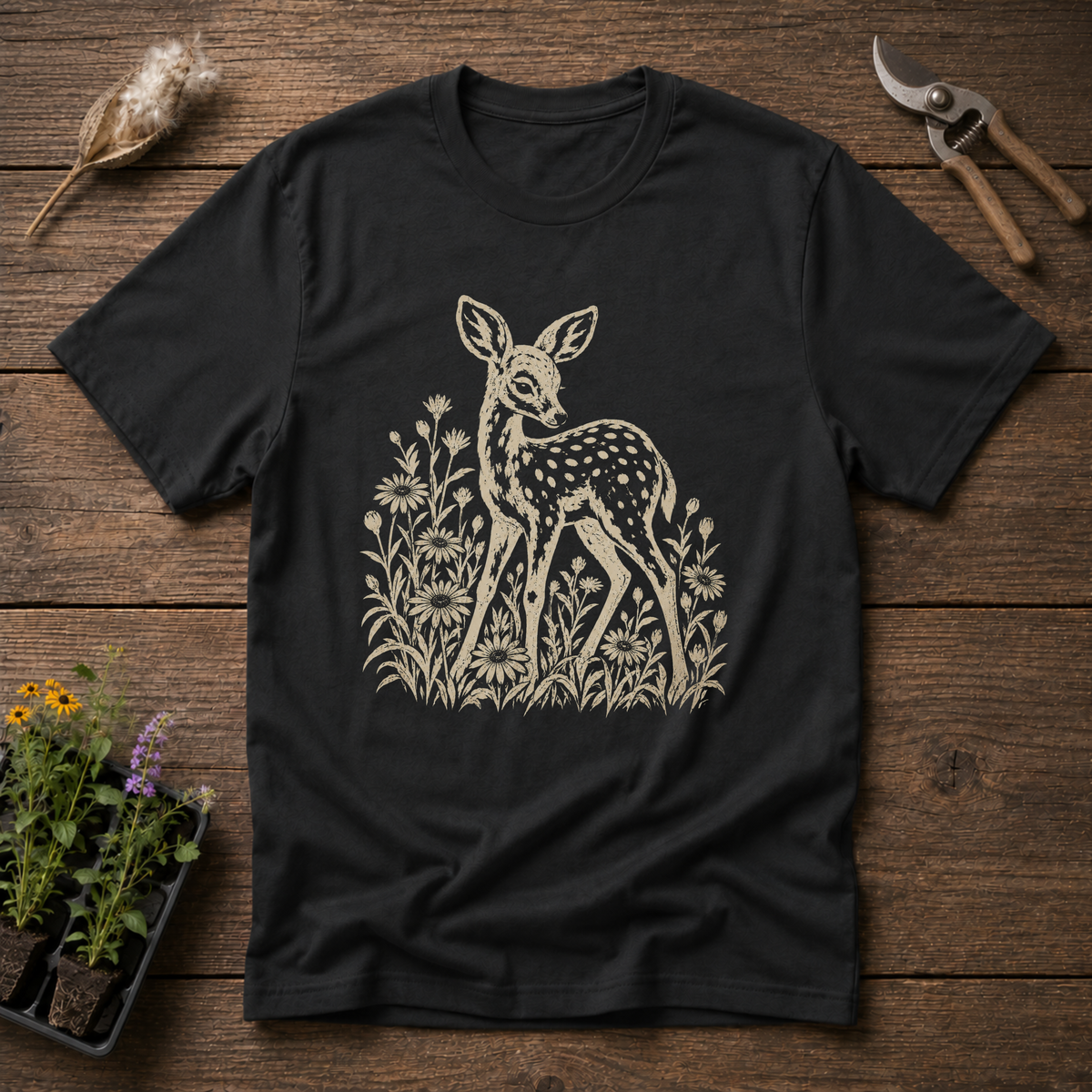 Fawn Among Asters T-Shirt