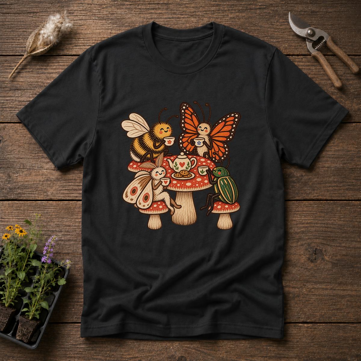 Pollinator Crew T-Shirt in Black