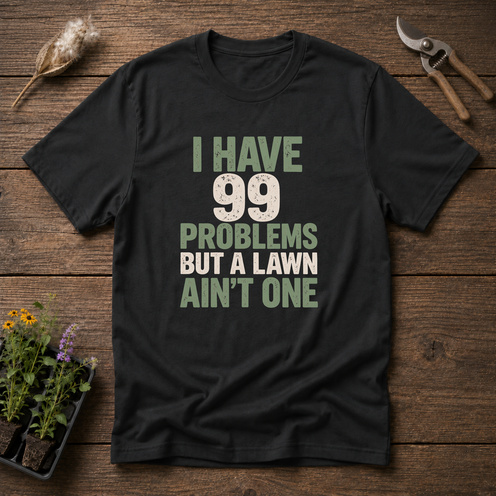 Lawn Problem-Free T-Shirt in Black
