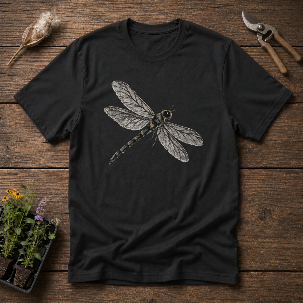 Chalky Dragonfly T-Shirt in Black