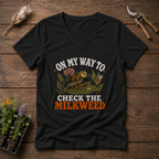Checking The Milkweed V-Neck Tee in Black