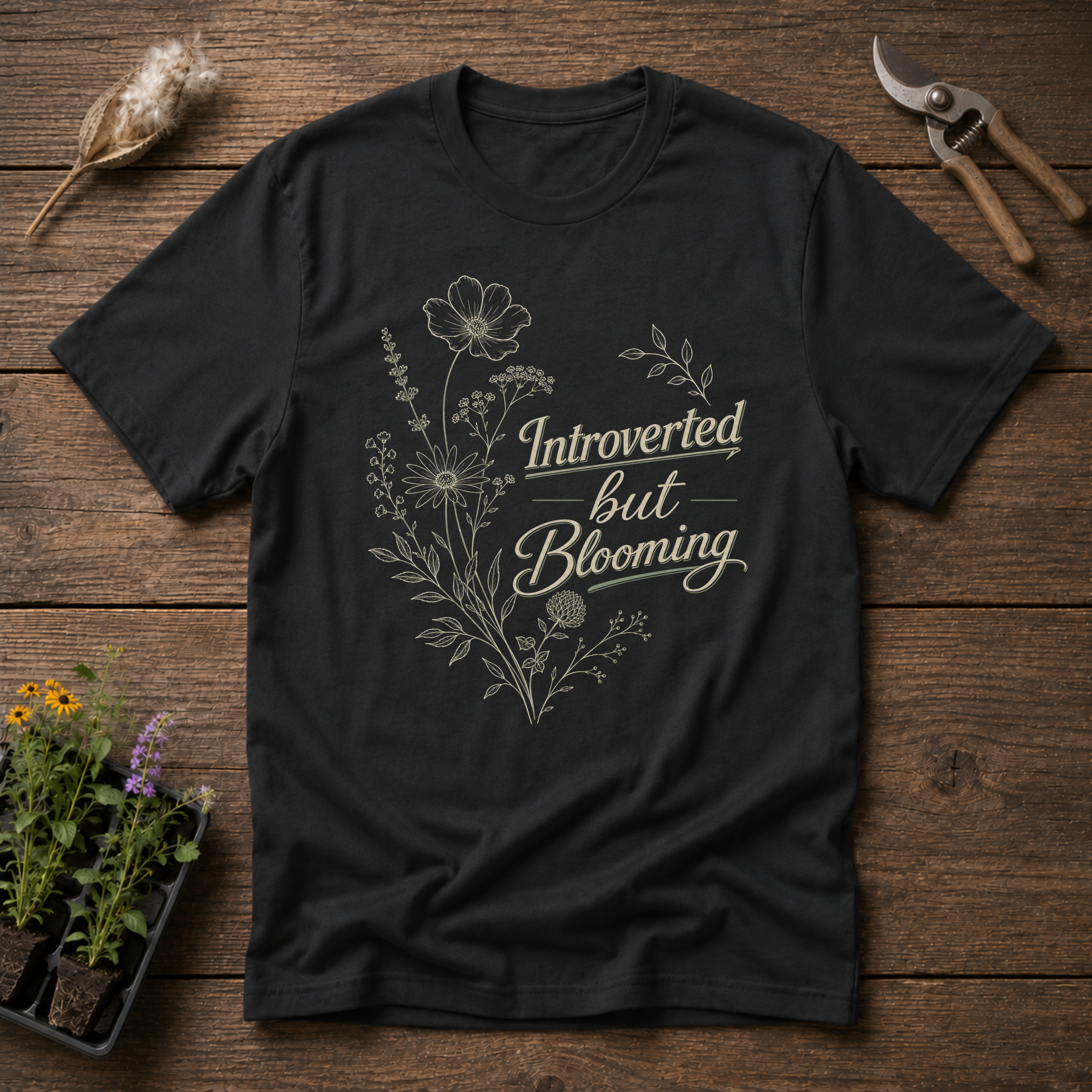 Introverted By Blooming T-Shirt