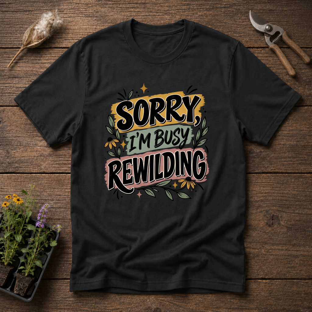 Busy Rewilding T-Shirt in Black