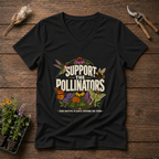 Support The Pollinators V-Neck Tee