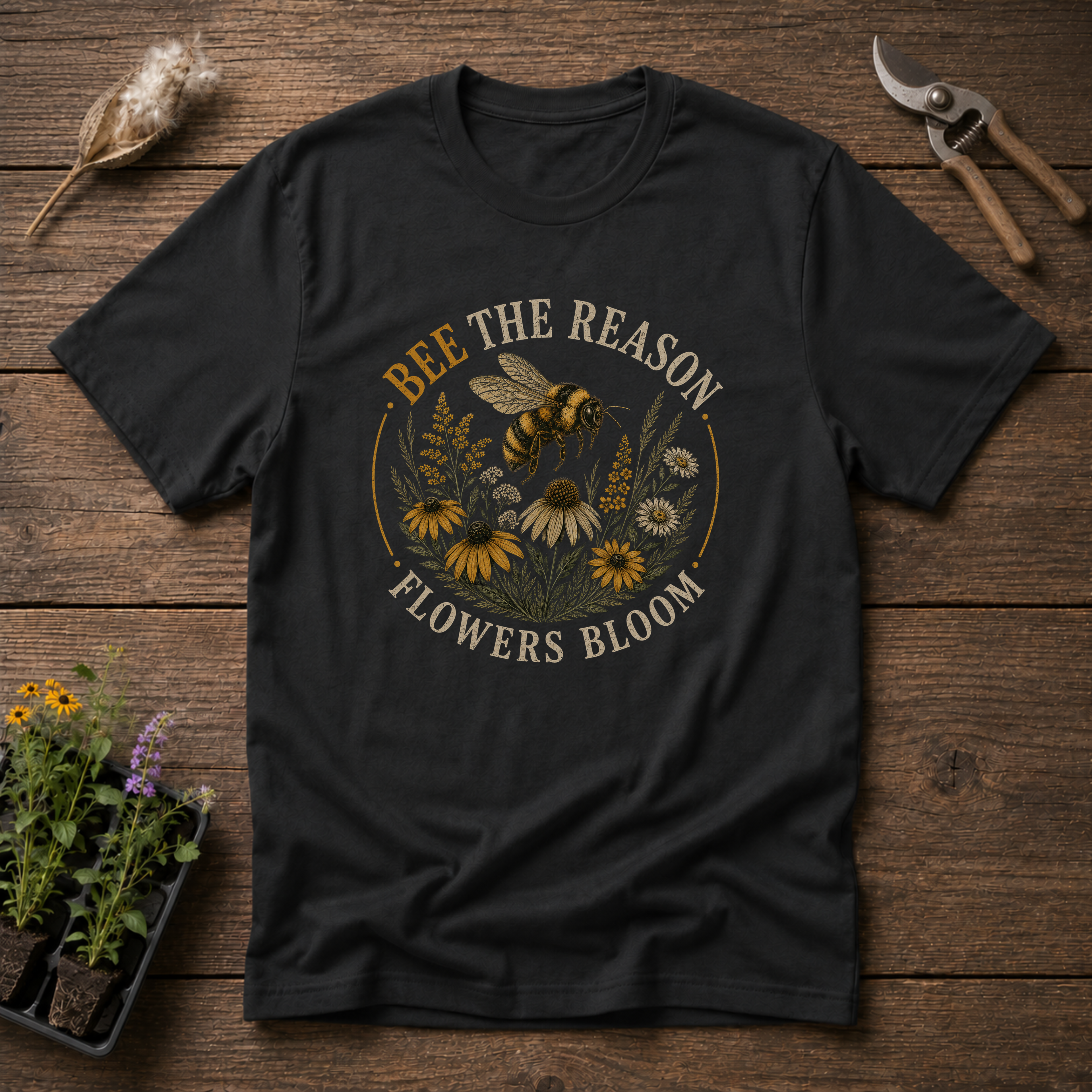 Bee The Reason Flowers Bloom T-Shirt
