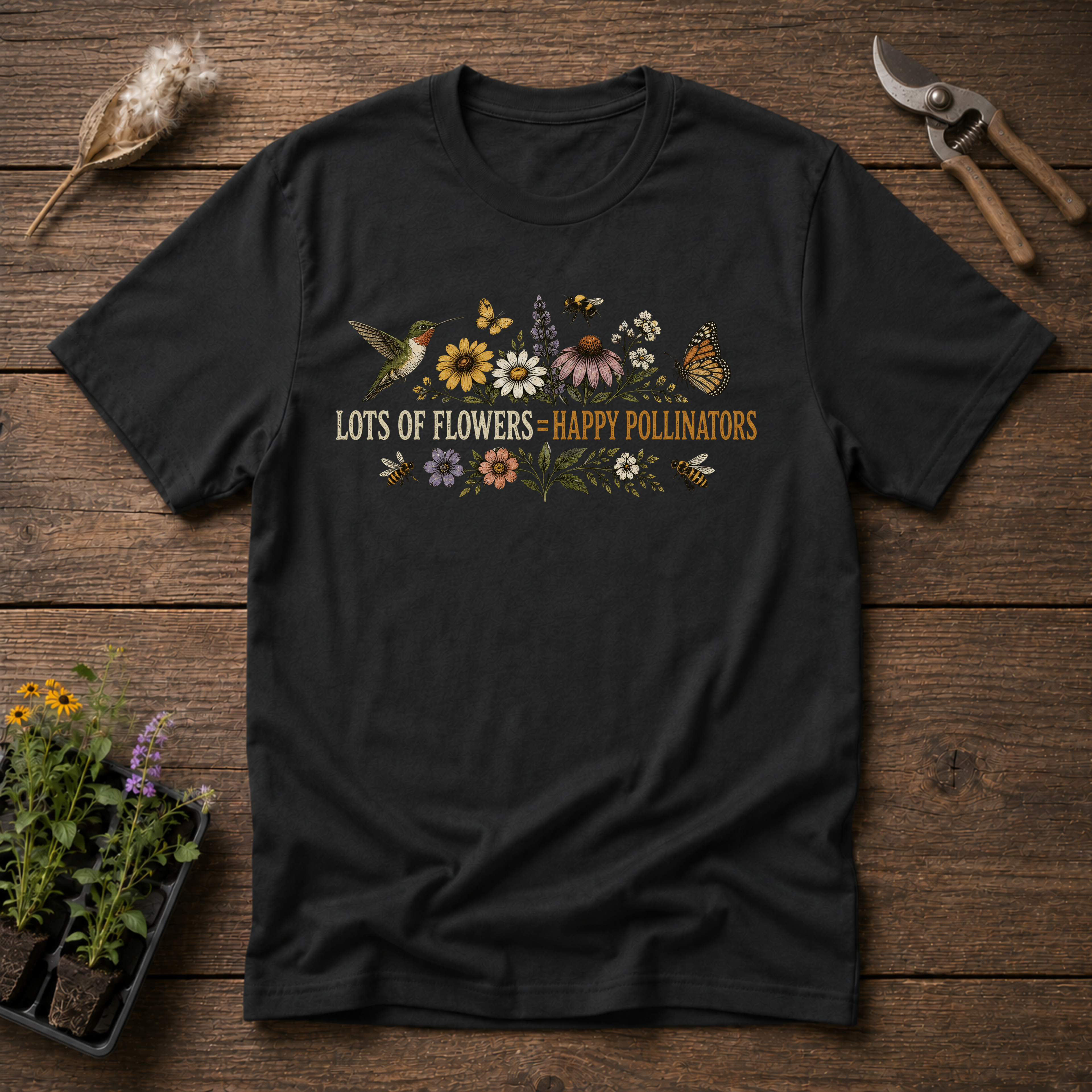 Lots of Flowers Happy Pollinators T-Shirt