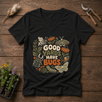 Bug-Friendly Yard V-Neck Tee in Black