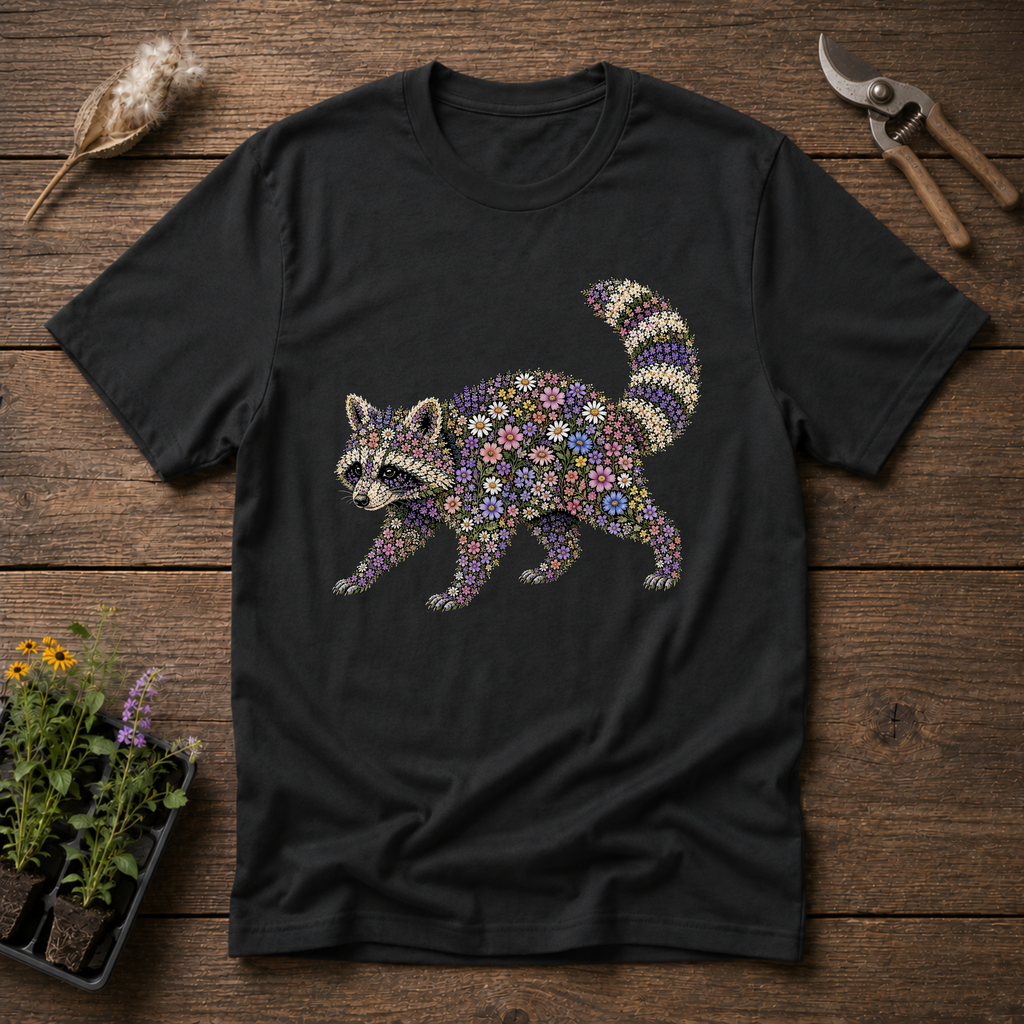 Wildflower Raccoon T-Shirt