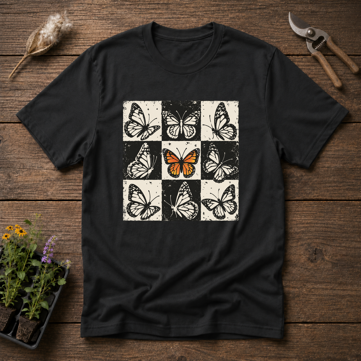 Monarch Checkerboard T-Shirt