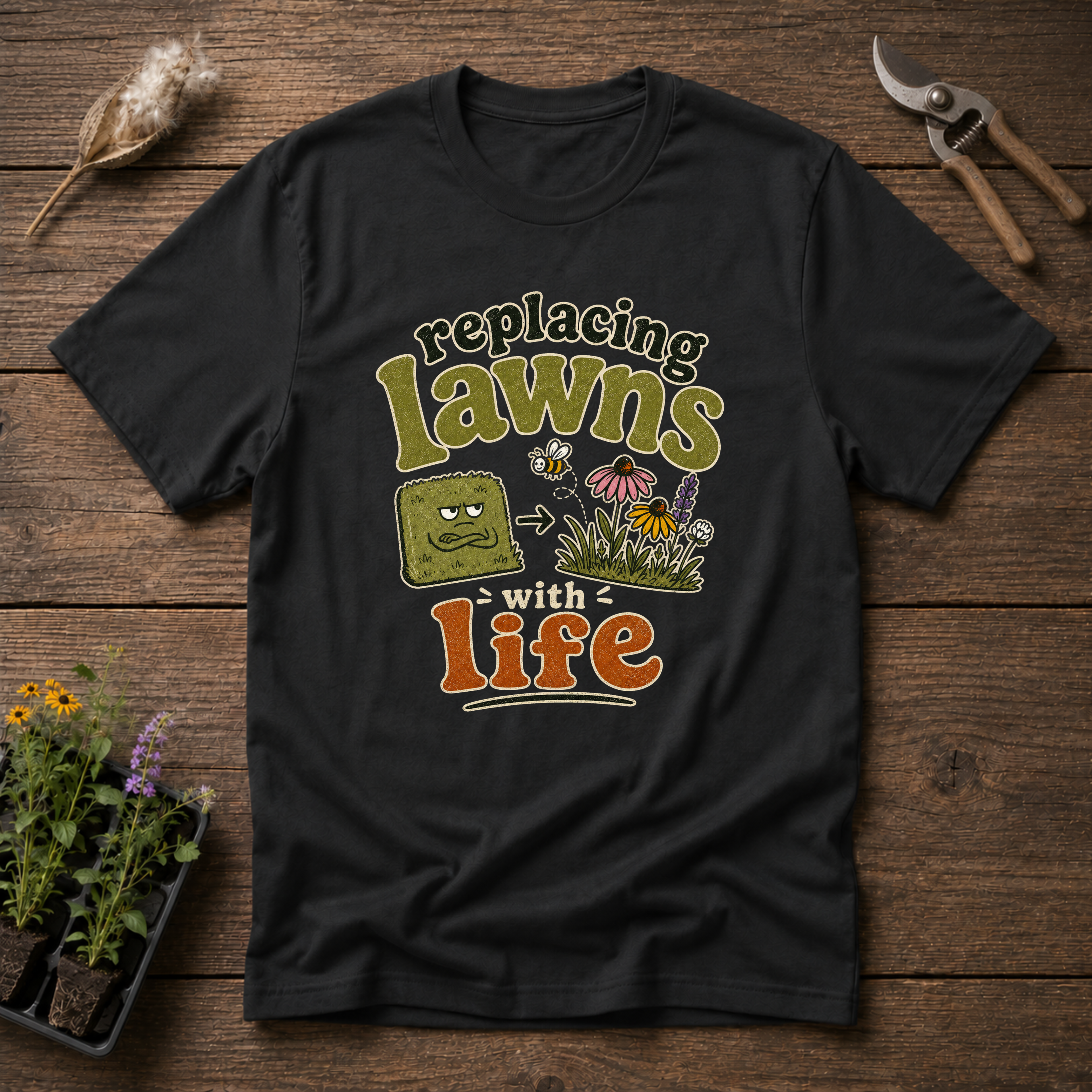 Replacing Lawns With Life T-Shirt