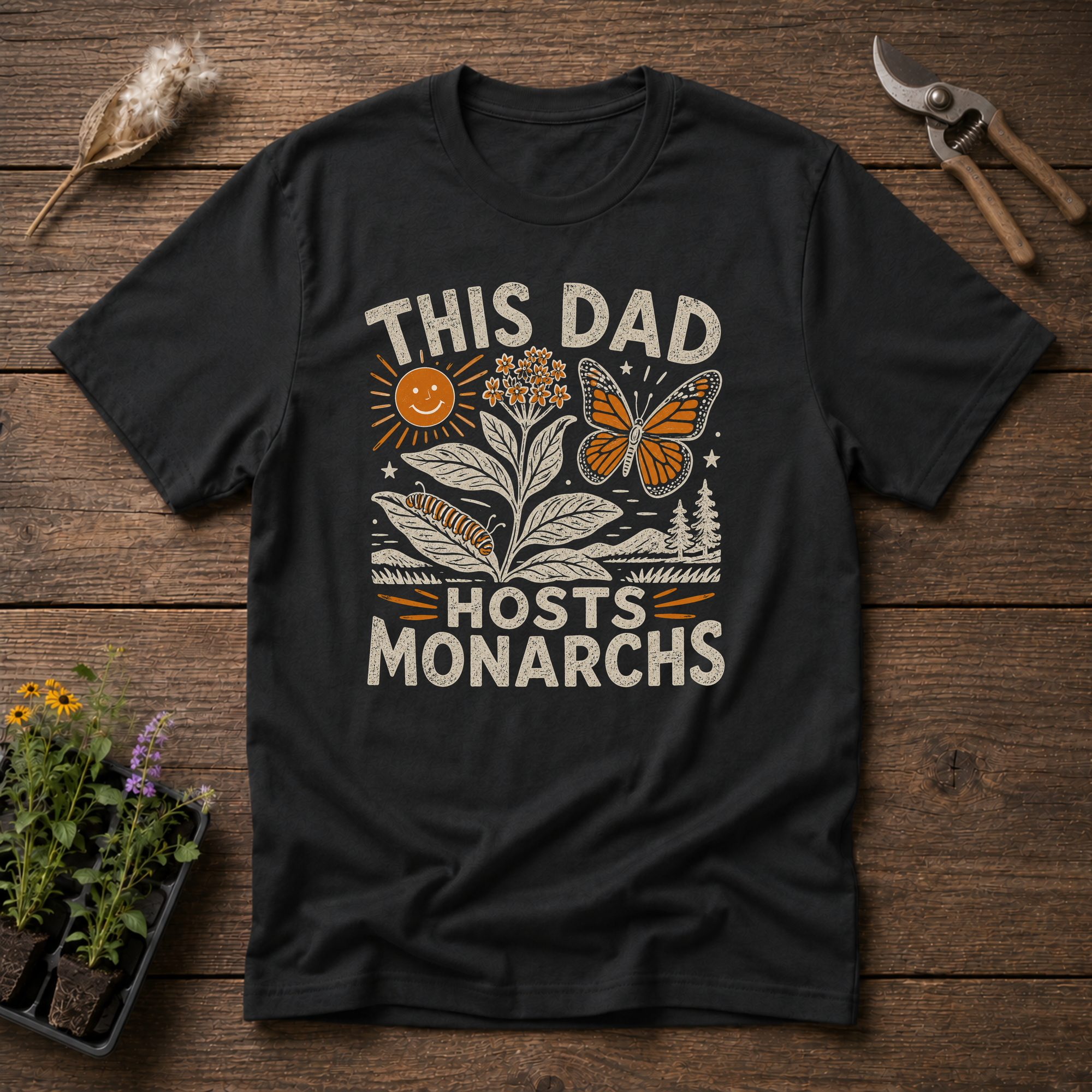 Monarch Hosting Dad T-Shirt