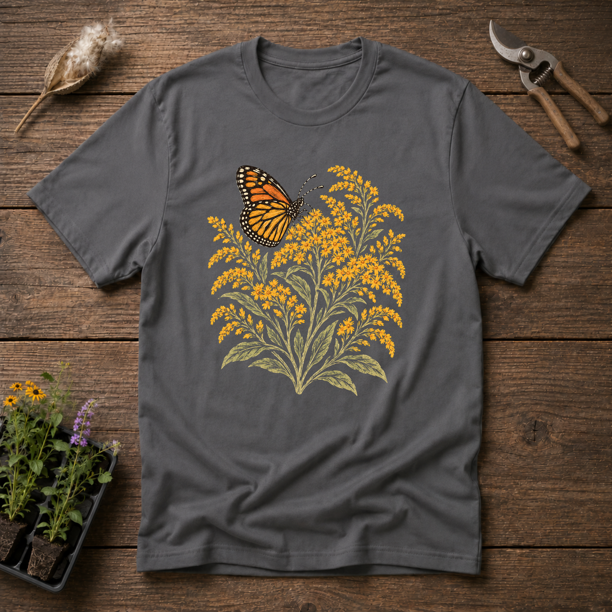 Goldenrod Visitor T-Shirt in Charcoal
