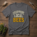 Support Local Bees T-Shirt in Charcoal