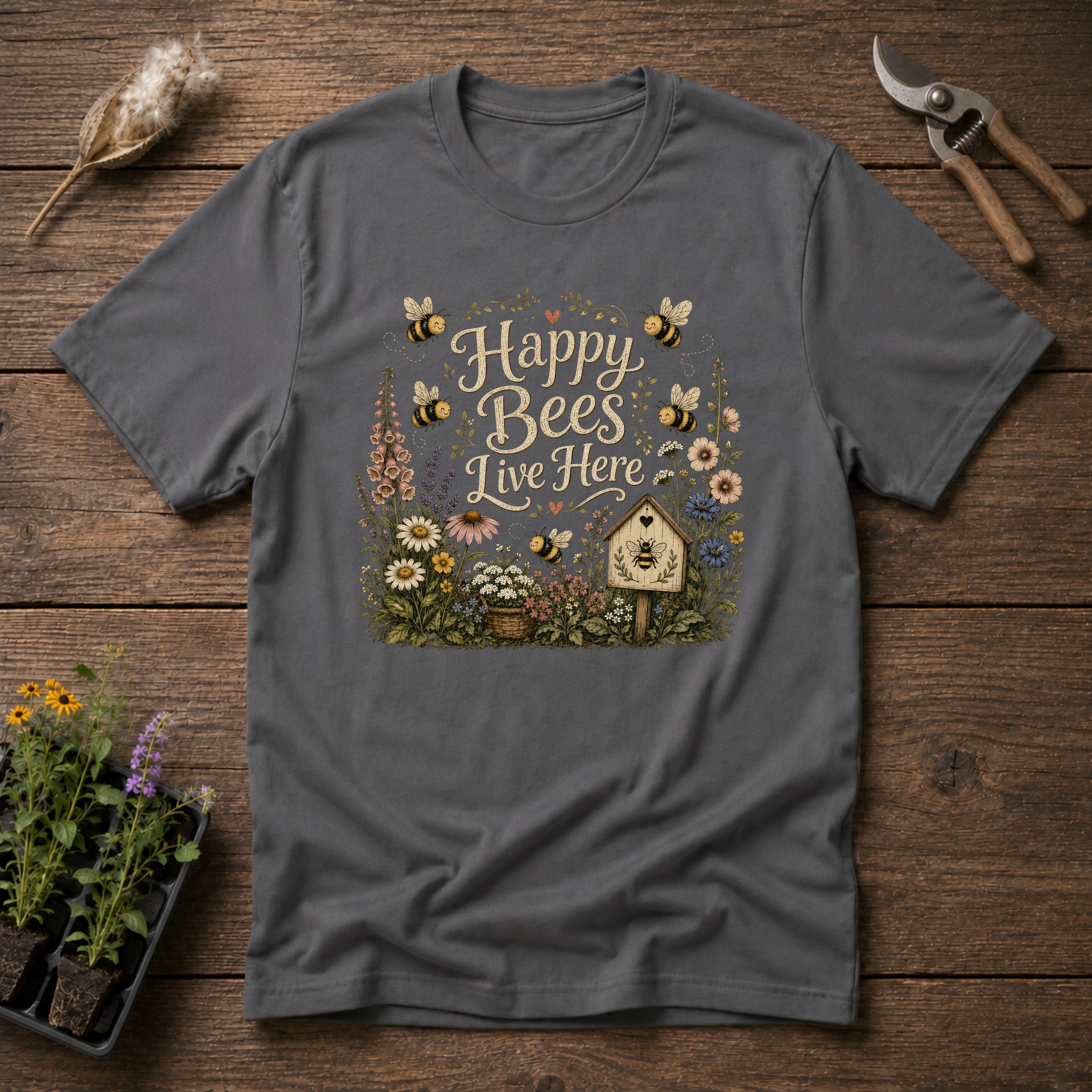 Happy Bees Live Here T-Shirt