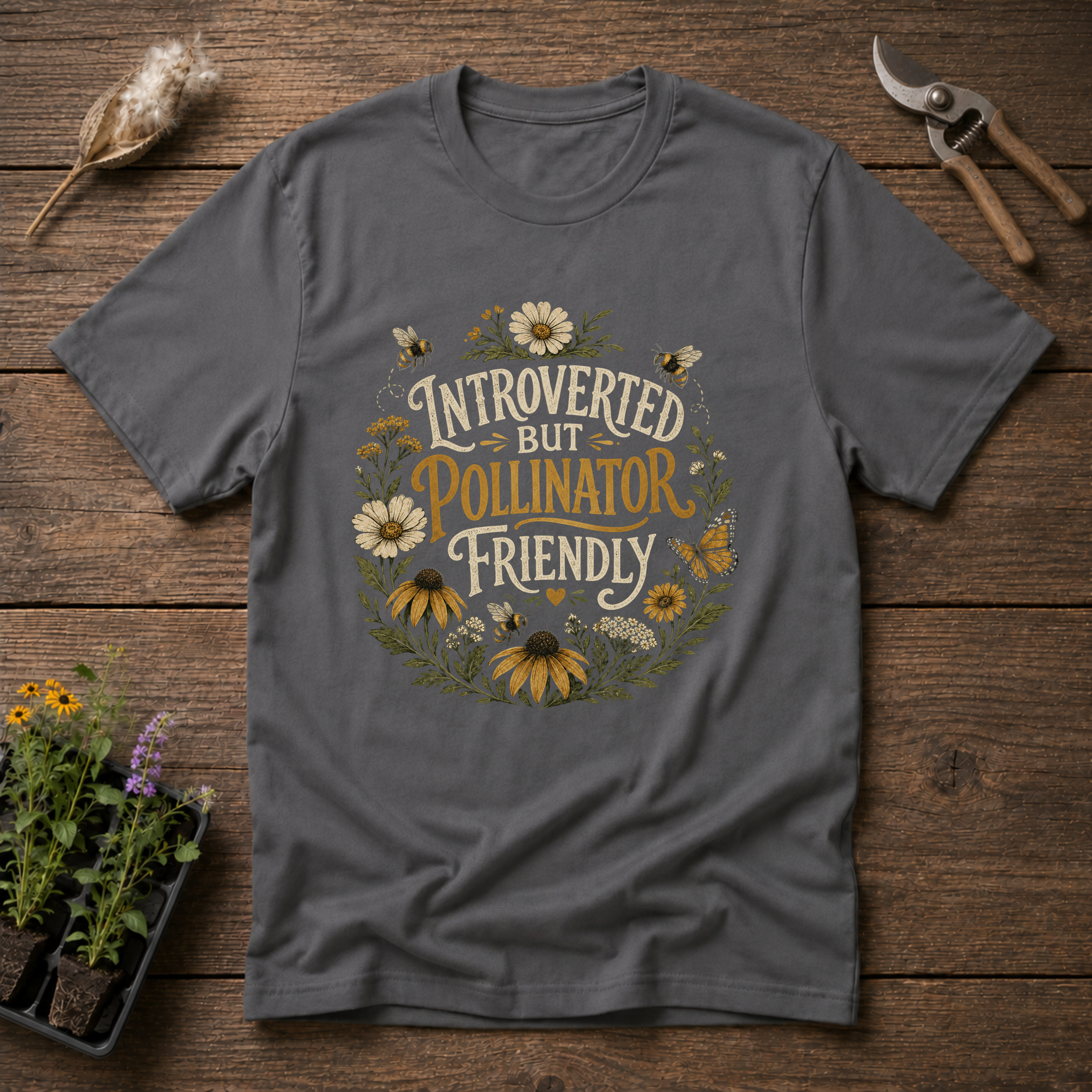 Introverted But Pollinator Friendly T-Shirt