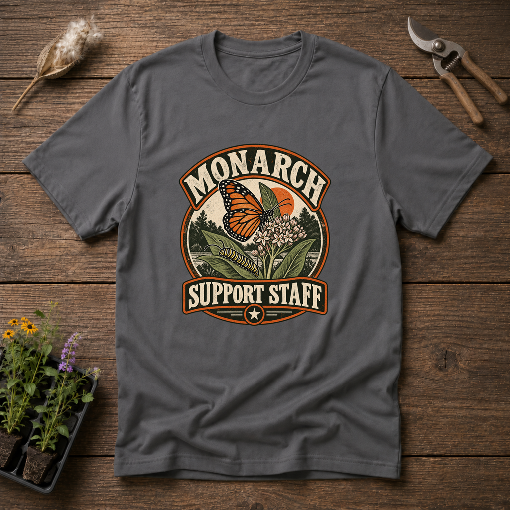 Monarch Support Staff T-Shirt in Charcoal