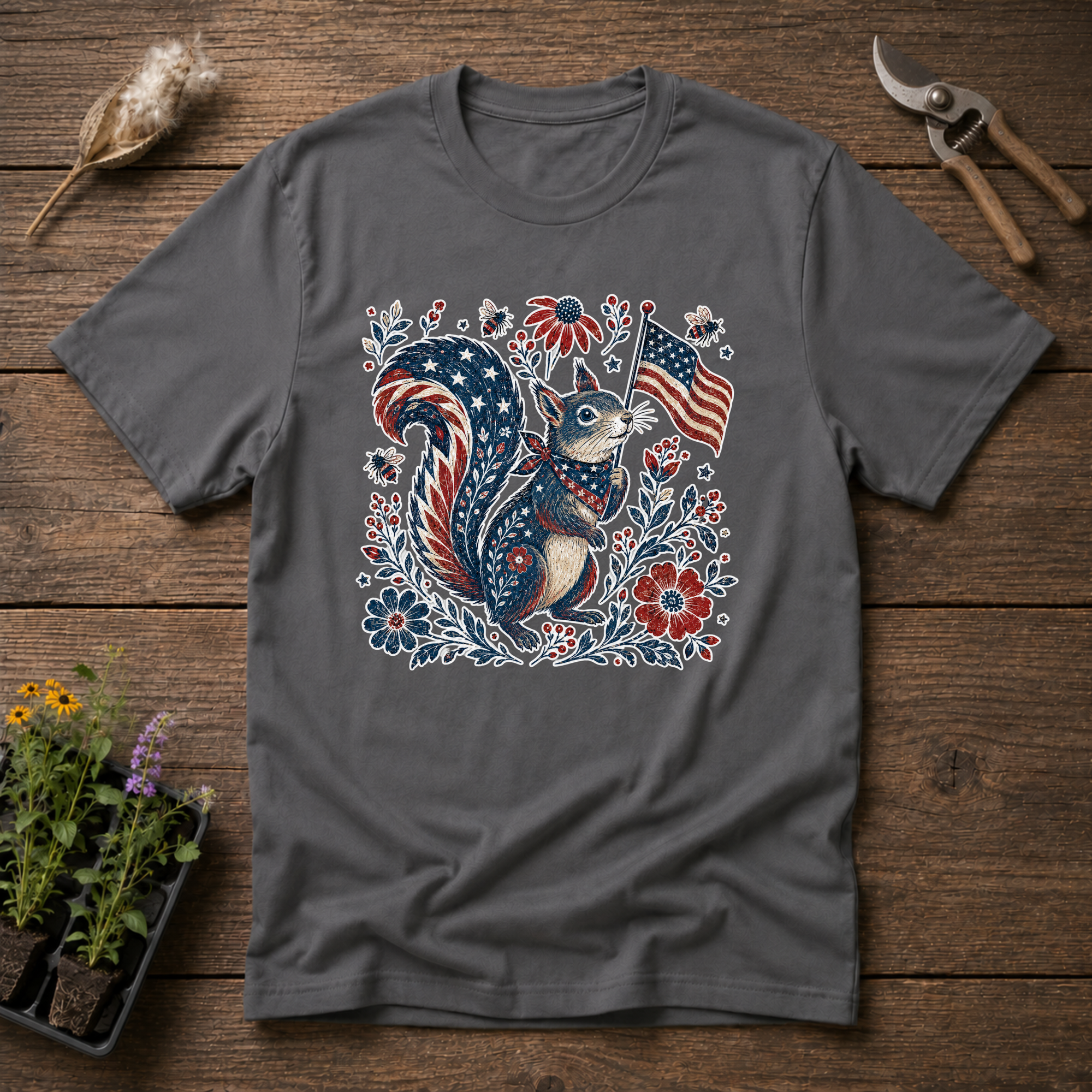 Patriotic Squirrel T-Shirt