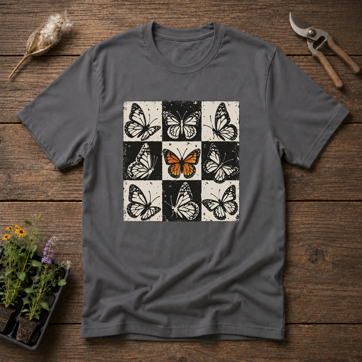Monarch Checkerboard T-Shirt