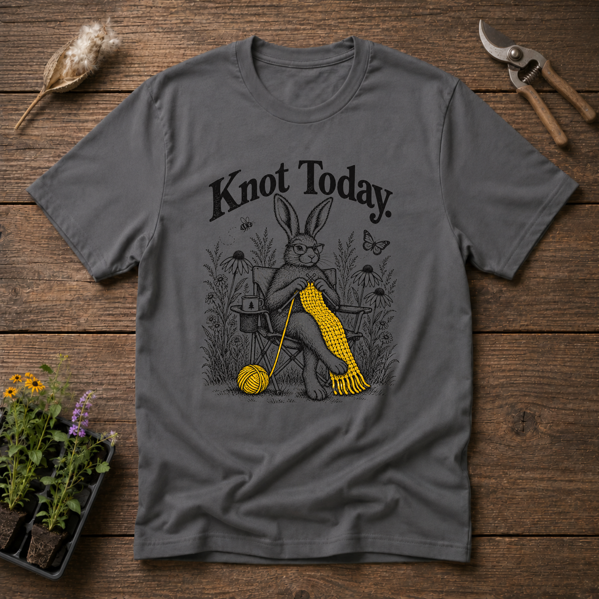 Knot Today T-Shirt in Charcoal