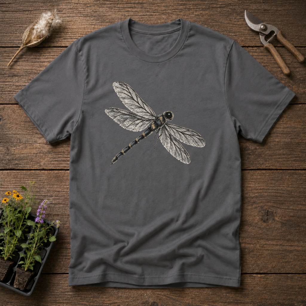 Chalky Dragonfly T-Shirt in Charcoal