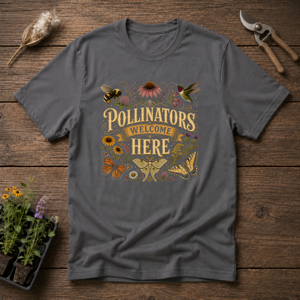 Pollinators Welcome Here T-Shirt