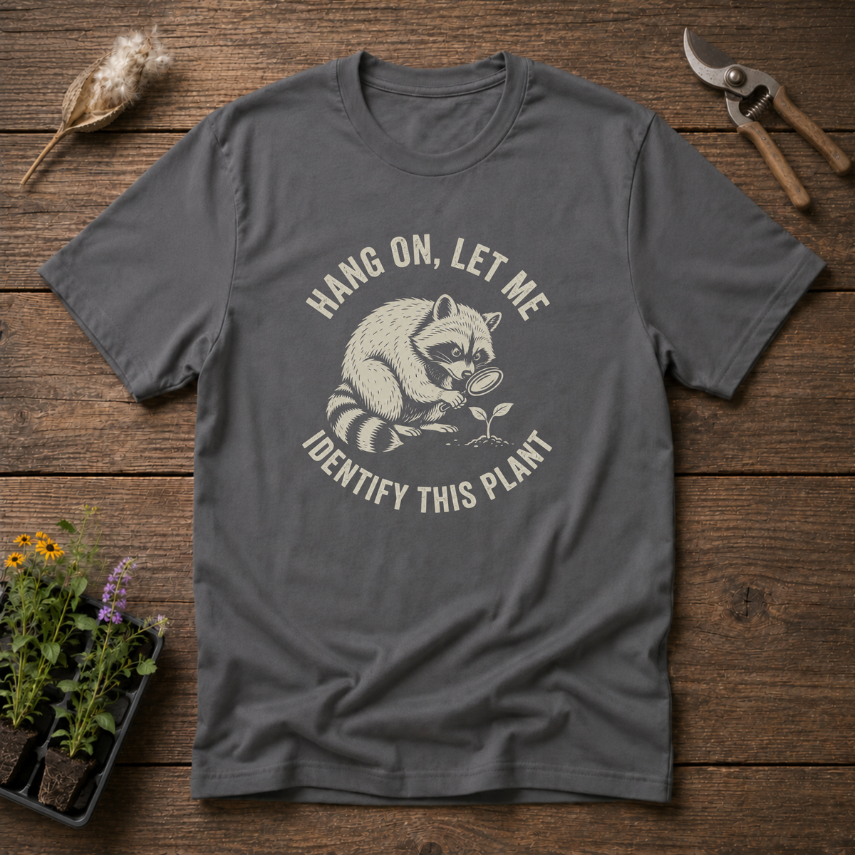 Plant Investigator T-Shirt in Charcoal