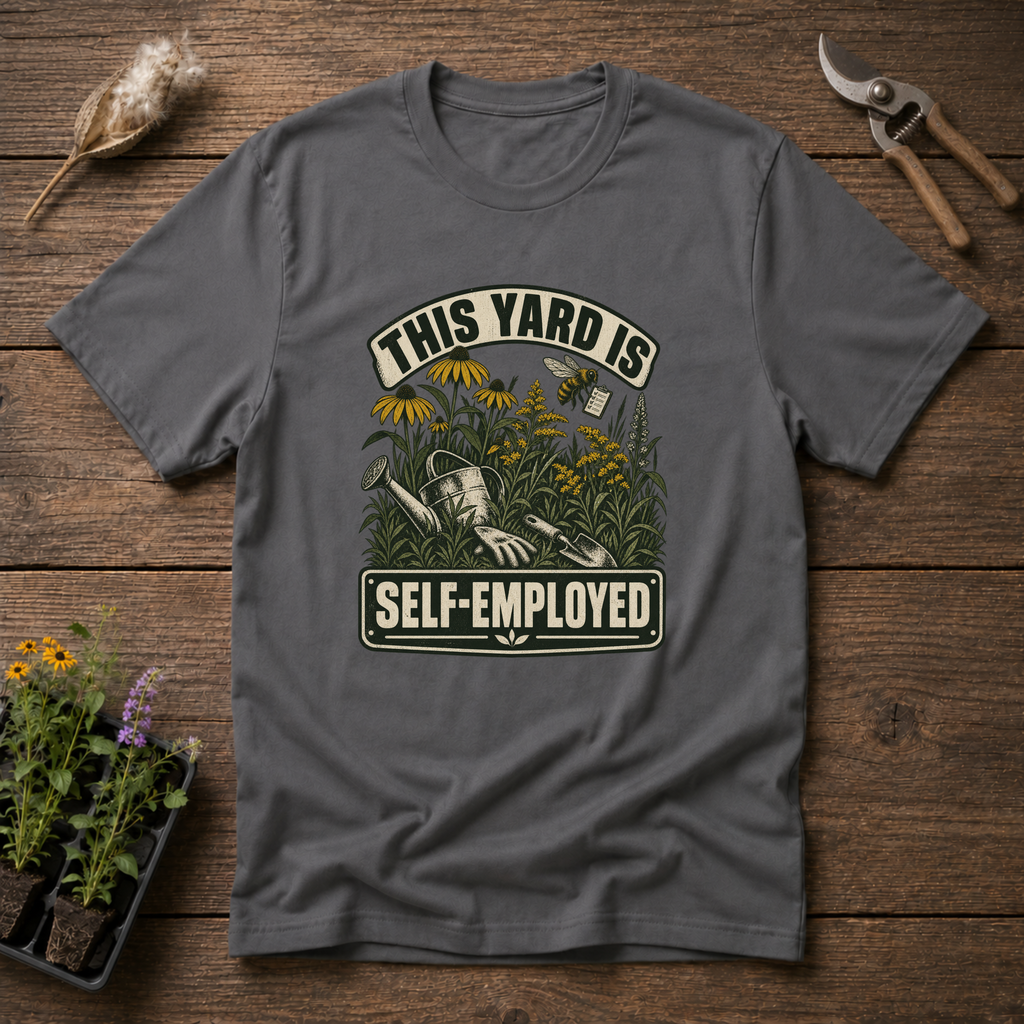 Self-Employed Yard T-Shirt in Charcoal