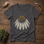 Vintage Coneflower V-Neck Tee