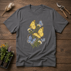 Blue Sulphur Butterflies T-Shirt in Charcoal