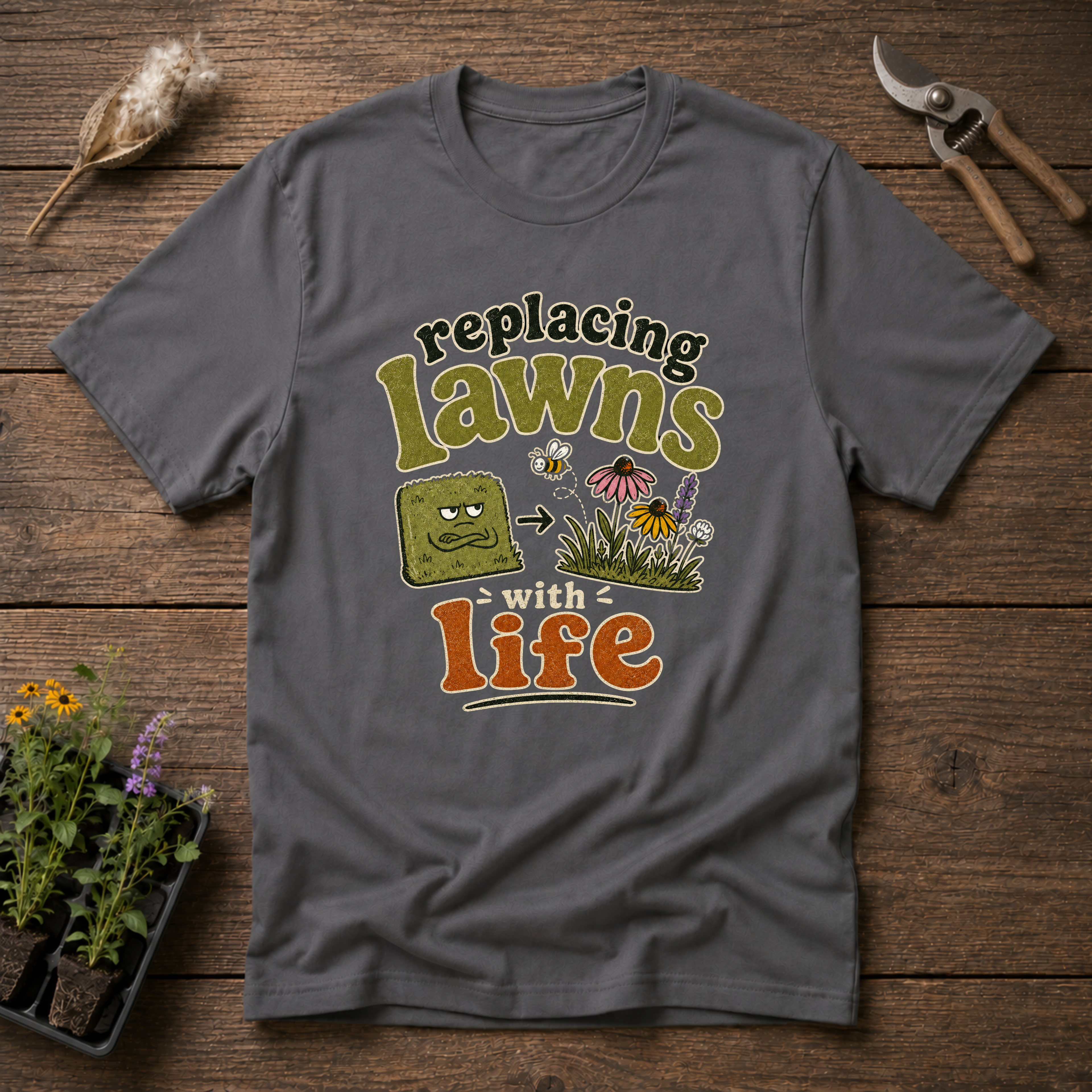 Replacing Lawns With Life T-Shirt