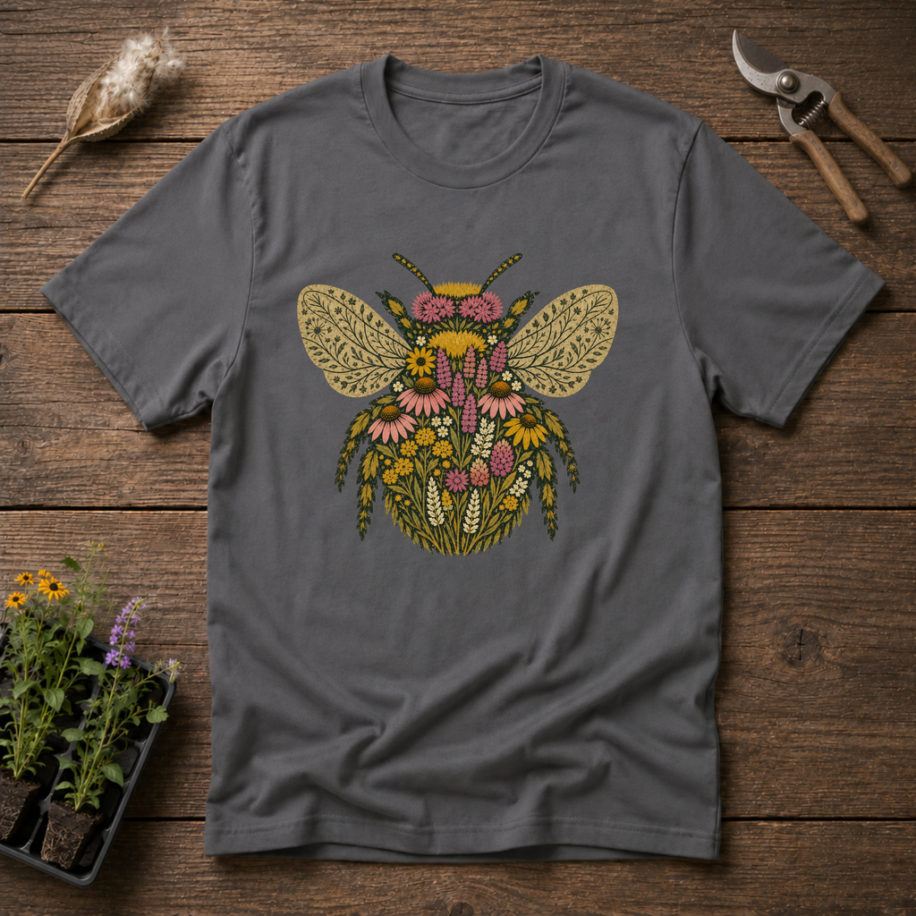 Botanical Folk Bee T-Shirt