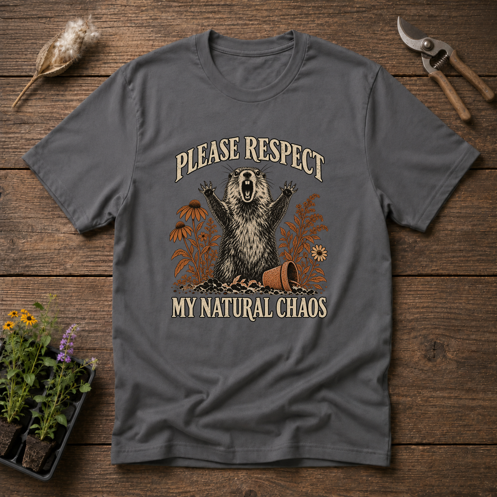 Respect My Chaos T-Shirt in Charcoal
